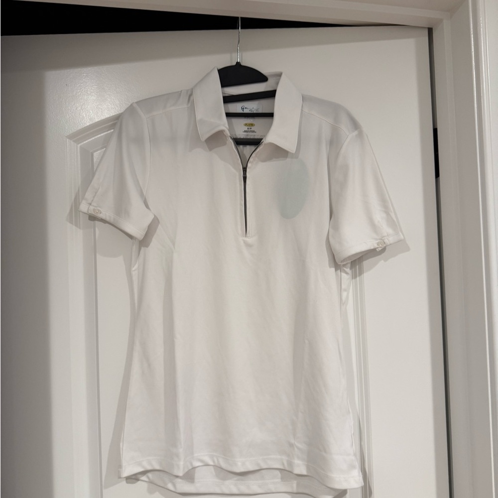 BNWT Women’s Greg Norman Collection White Polo Shirt (small)